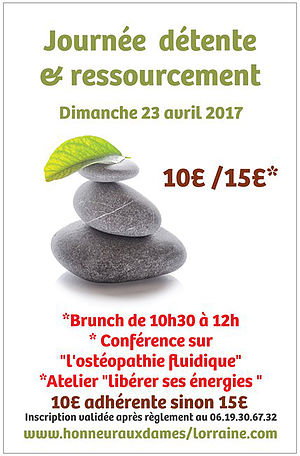 Journée détente et ressourcement dimanche 23 avril 2017